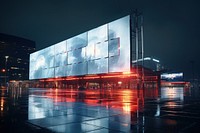 City architecture building night. AI generated Image by rawpixel.