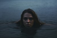 Lake portrait swimming adult. 