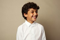 Mexican boy smiling portrait shirt child. 