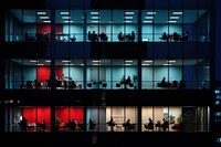 Building night architecture lighting. AI generated Image by rawpixel.