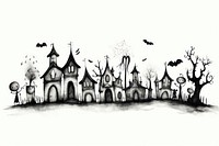Spooky drawing cartoon sketch. AI generated Image by rawpixel.
