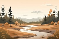 Forest wilderness landscape outdoors. AI generated Image by rawpixel.