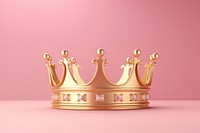 Gold crown pink pink background accessories. 