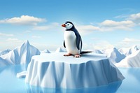 Penguin ice outdoors iceberg. AI generated Image by rawpixel.