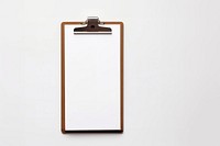 Dark color clipboard paper white background document. 