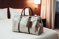 White bag handbag luggage travel. AI generated Image by rawpixel.