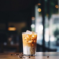 Vietnamese iced coffee drink glass cafe. 