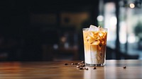 Vietnamese iced coffee drink glass cafe. AI generated Image by rawpixel.