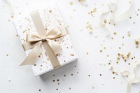 White gift box white celebration anniversary. .