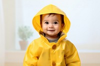 Rain gear sweatshirt raincoat yellow. 