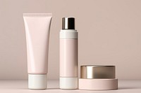 Cosmetic set cosmetics bottle container. AI generated Image by rawpixel.