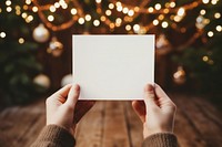 Empty greeting card decoration christmas holding. AI generated Image by rawpixel.