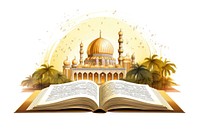 Muslim family quran architecture building dome. AI generated Image by rawpixel.