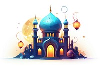 Ramadan mubarak architecture building dome. AI generated Image by rawpixel.