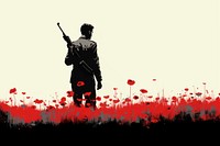 Remembrance silhouette standing weapon. AI generated Image by rawpixel.