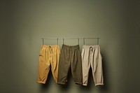 Pants clothing khaki clothesline.