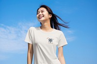 Women's t-shirt mockup, fashion psd