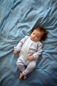 Girl sleeping newborn baby furniture. 