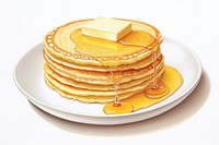 Pancake bread plate food. AI generated Image by rawpixel.