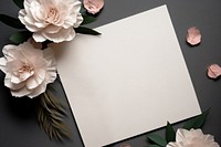 Invitation card flower plant paper. AI generated Image by rawpixel.