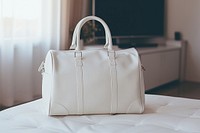 Traveling white bag handbag purse accessories. AI generated Image by rawpixel.
