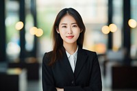 Wearing suit executive portrait standing. 