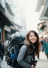 Backpack smile adult bag. 