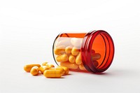 Pill bottle capsule white background medication. AI generated Image by rawpixel.
