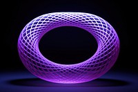 Abstract wireframe torus purple sphere shape. 