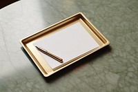 White paper tray pen rectangle. 