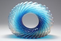 Blue gradient wireframe torus jewelry spiral accessories. 