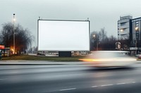 Blank billboard vehicle road car. 