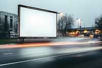 Blank billboard vehicle road car. 