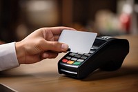 Blank credit card paying electronics technology. 