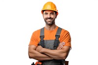Portrait hardhat helmet white background. AI generated Image by rawpixel.