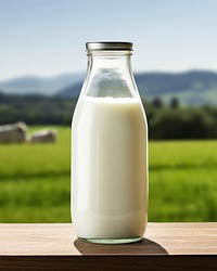 Glass milk bottle, product packaging design