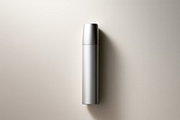 Cosmetics cylinder silver bottle. 