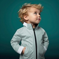 Kids windbreaker jacket mockup psd