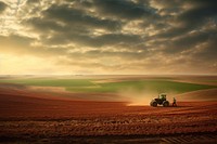 Vast farmland horizon field agriculture. 