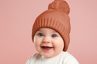 Cute baby wearing beanie