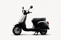 Black motorcycle scooter, realistic vehicle