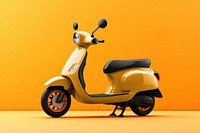 Motorcycle scooter mockup, realistic vehicle psd