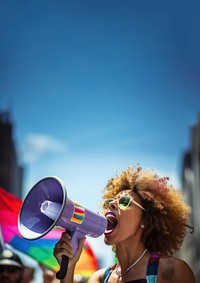 Pride parade adult celebration performance. 