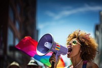 Pride parade glasses adult architecture. 