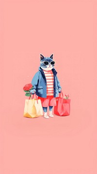 Cute wallpaper bag representation celebration. AI generated Image by rawpixel.