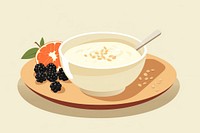 Yoghurt fruit food berry. AI generated Image by rawpixel.