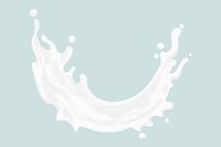 Milk splash, food texture element vector