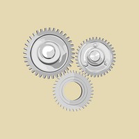 Cog gears, aesthetic illustration vector