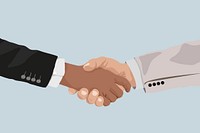 Business handshake, aesthetic illustration, design resource