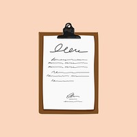 Business contract, aesthetic illustration, design resource